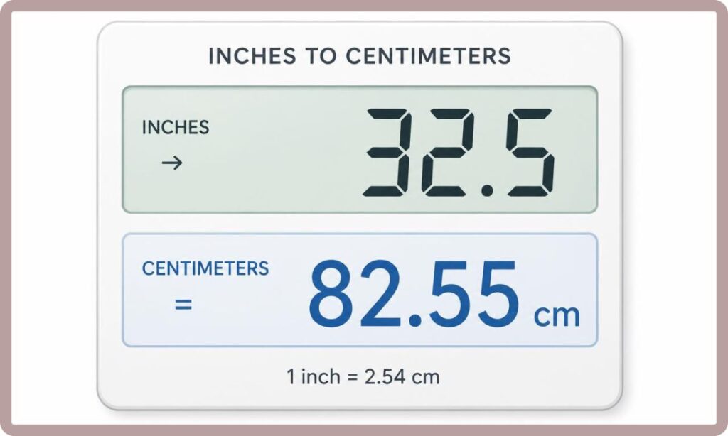 325-inches-to-cm-calculator-method